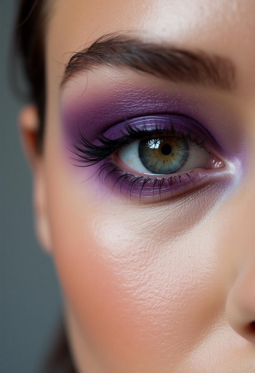 purple eye makeup minimal