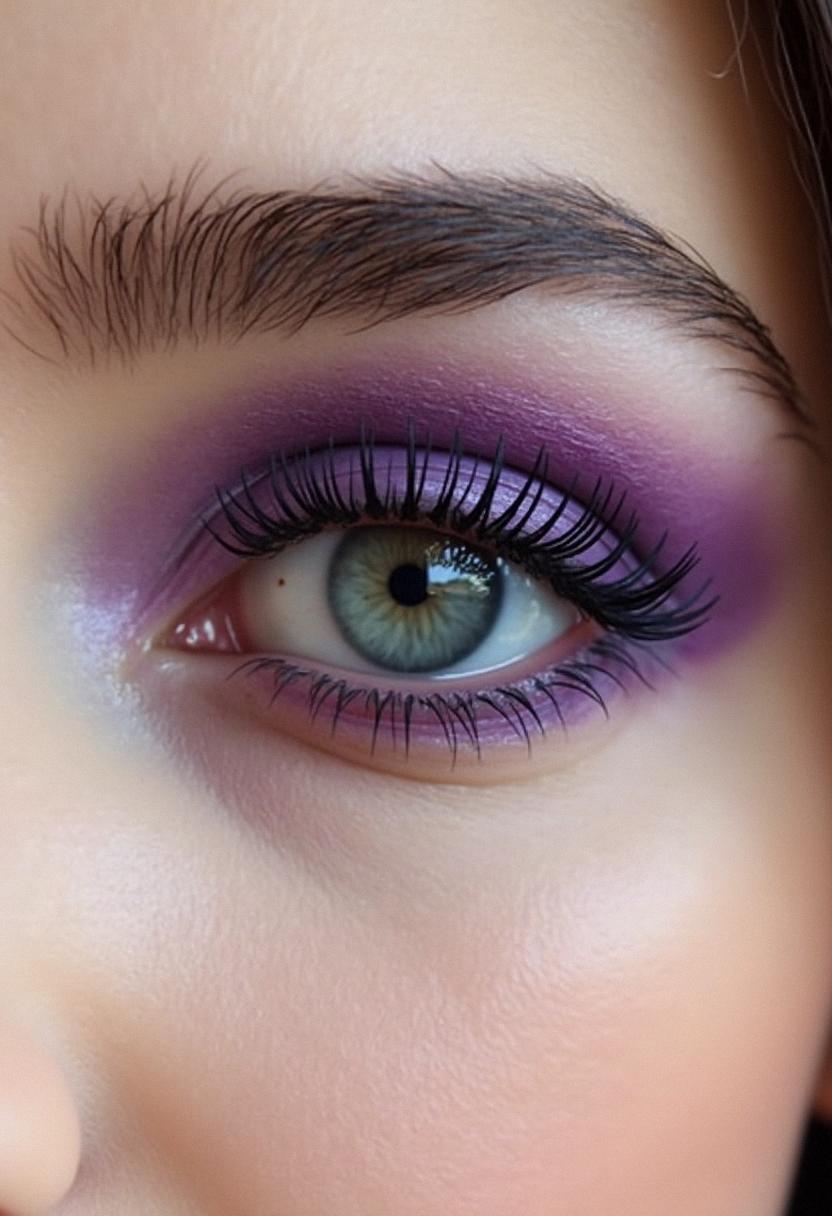 purple eye makeup minimal