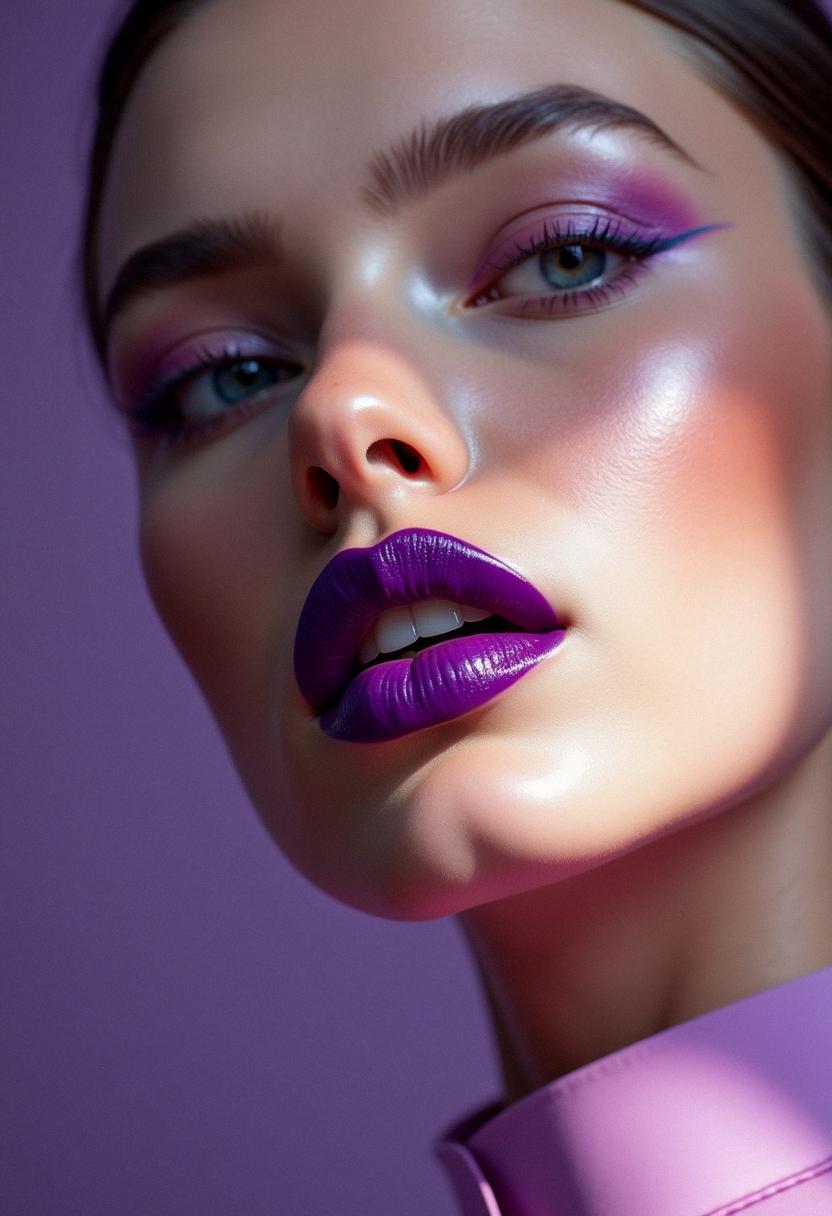 purple lips aesthetic