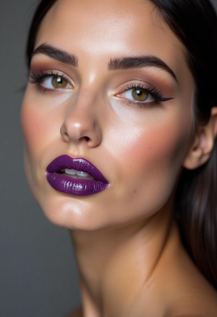 purple lips aesthetic