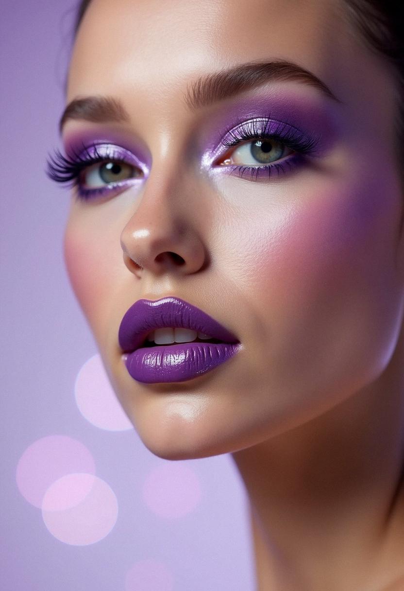 purple lips aesthetic