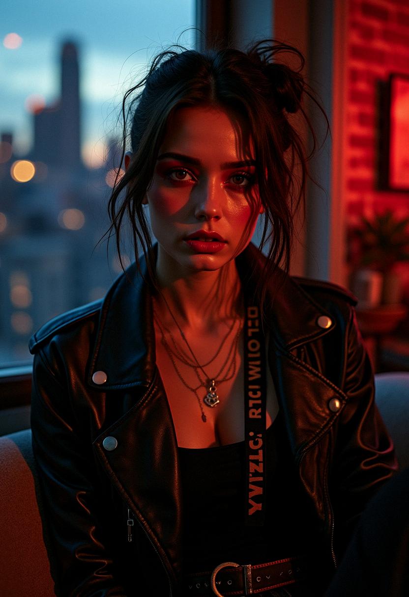 red eye makeup grunge