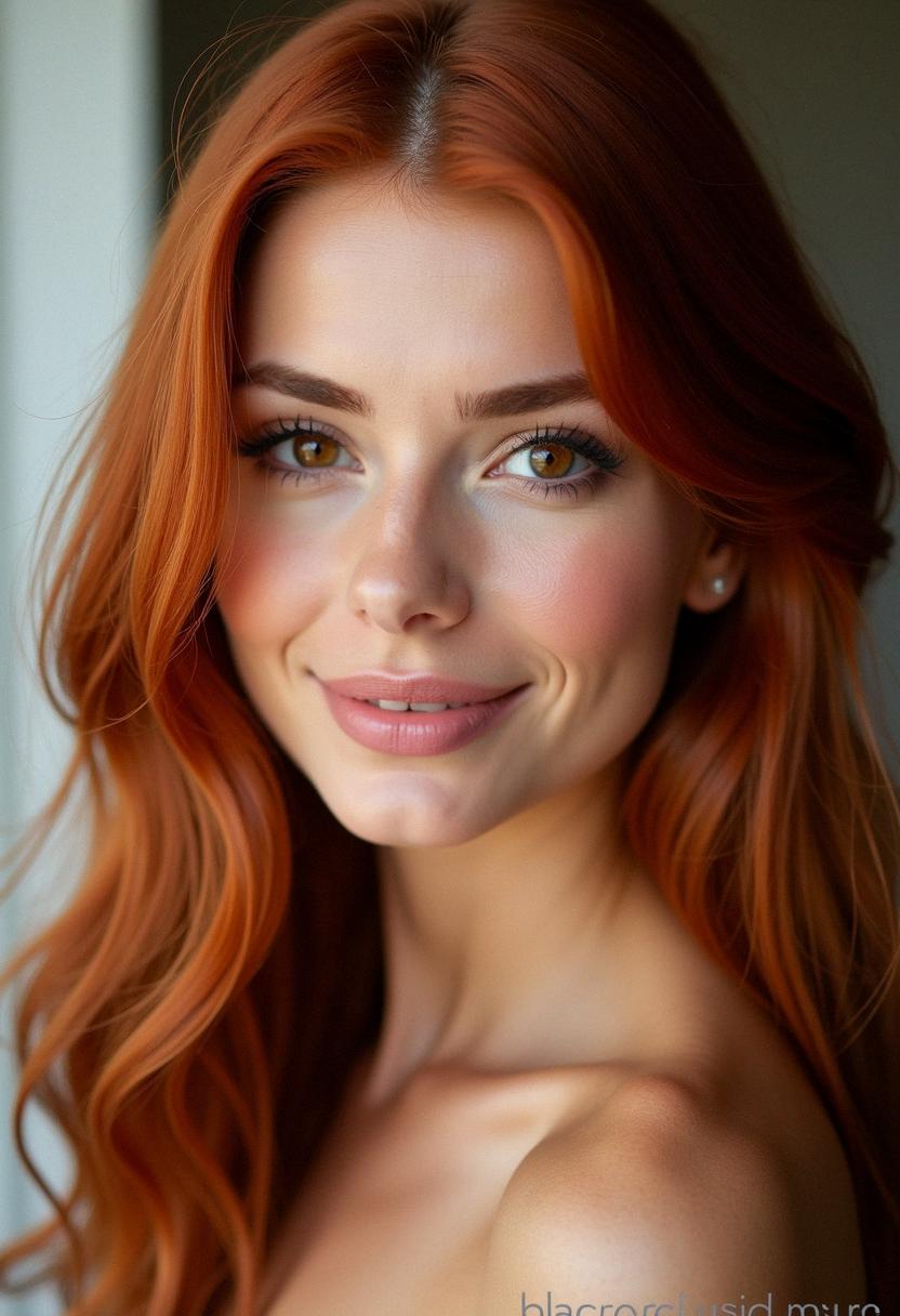 red hair brown eyes makeup