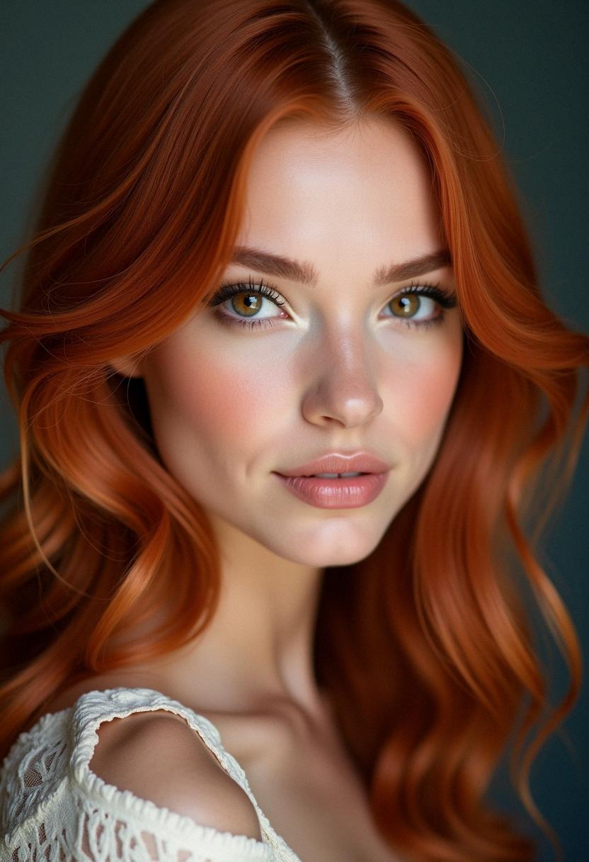 red hair brown eyes makeup