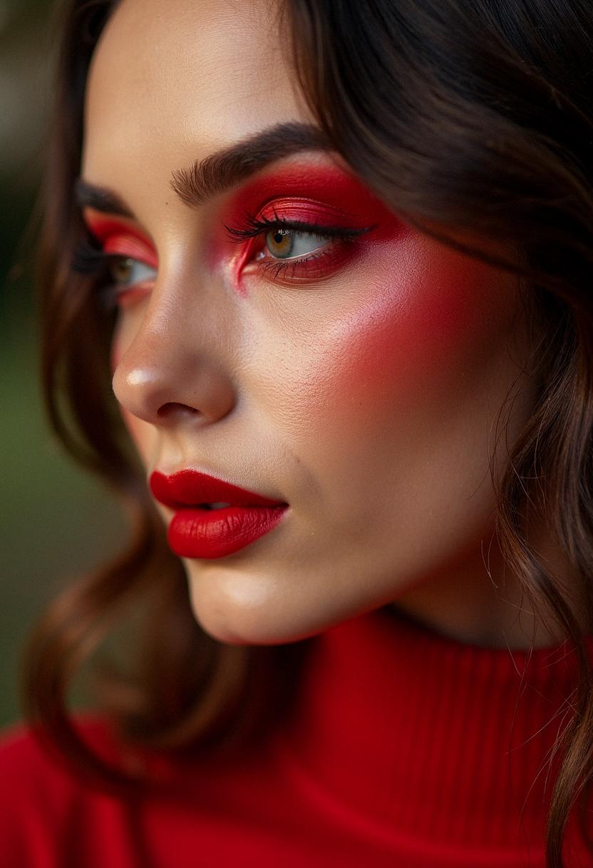 red makeup inspiration