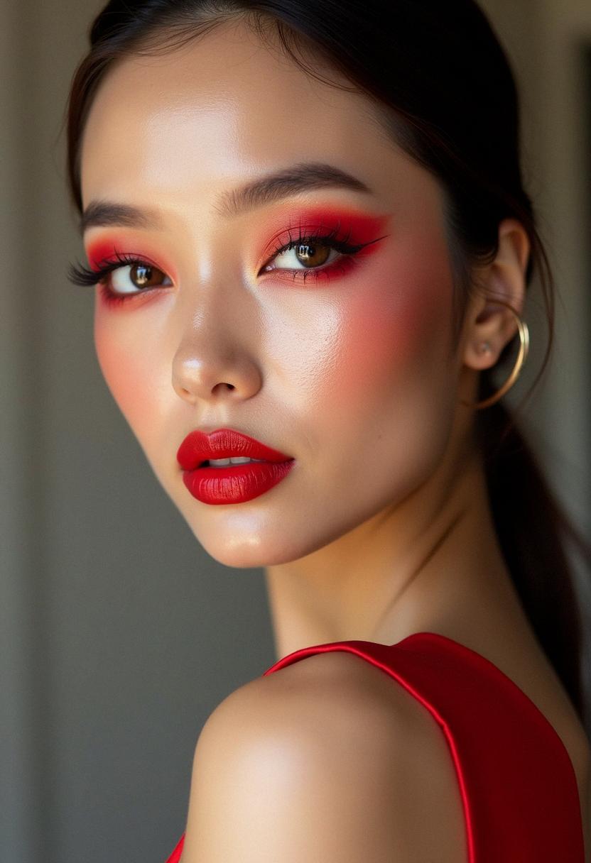 red makeup inspiration
