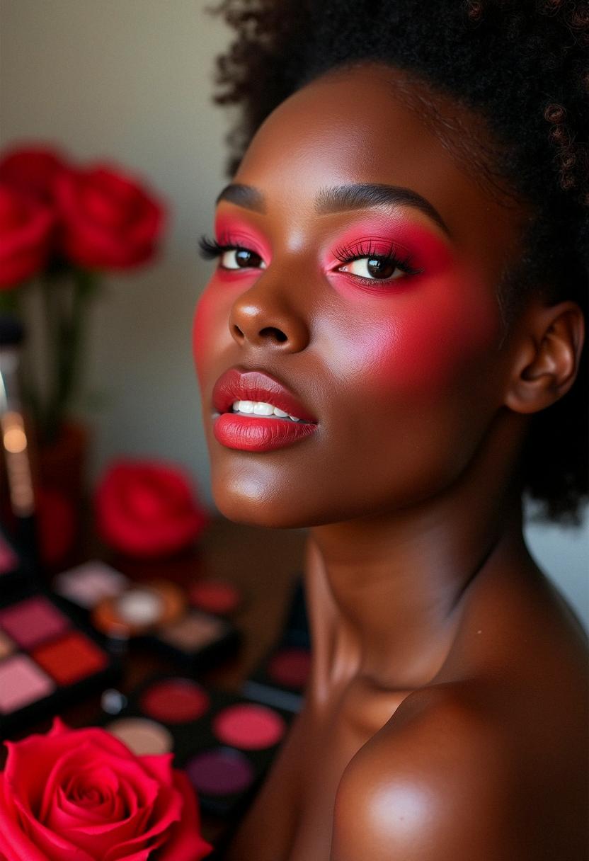 red makeup inspiration