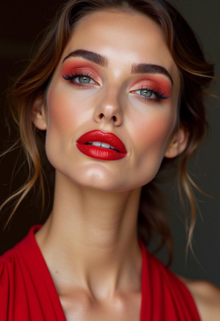 red makeup inspiration