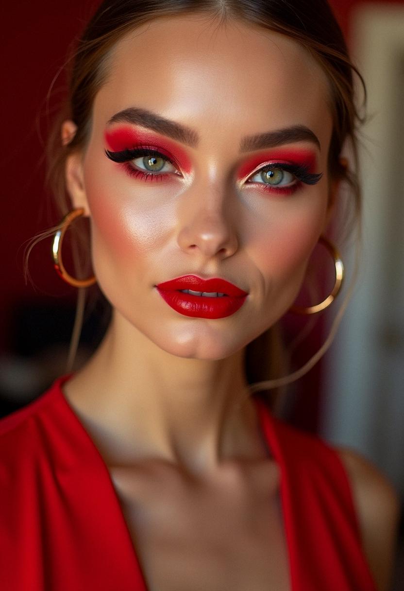red makeup inspiration