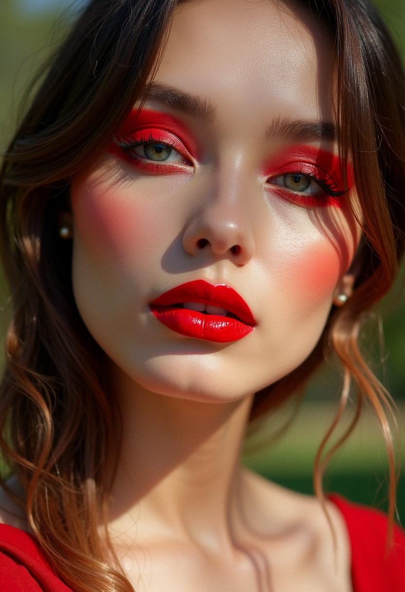 red makeup inspiration