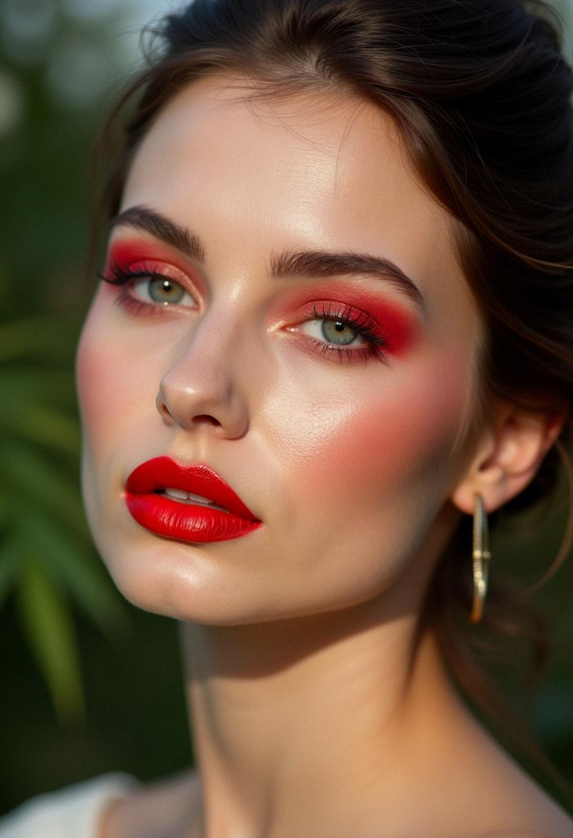 red makeup inspiration