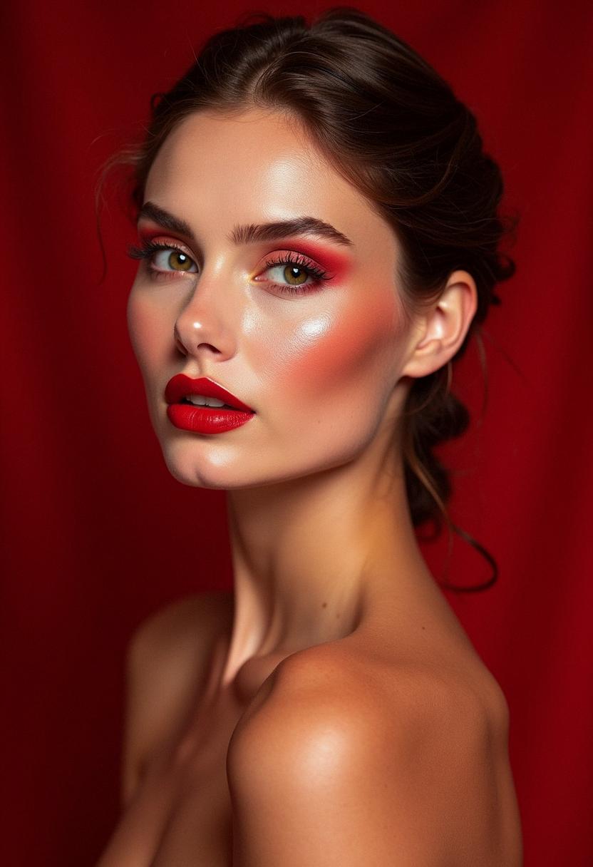 red makeup inspiration