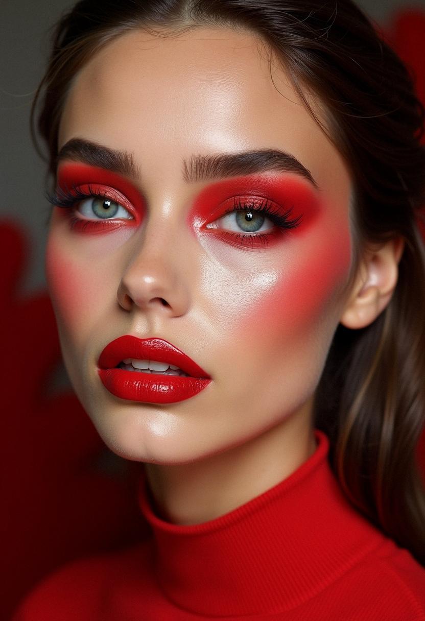 red makeup inspiration