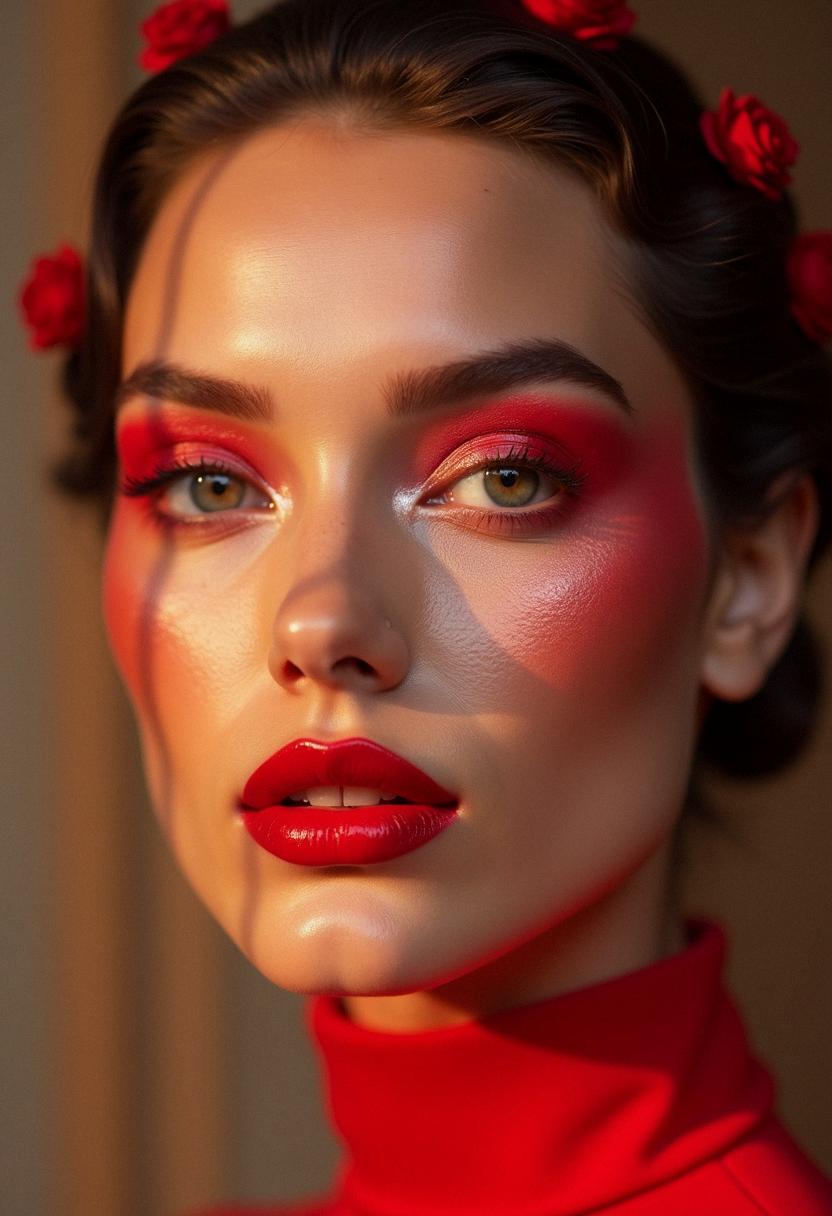 red makeup inspiration