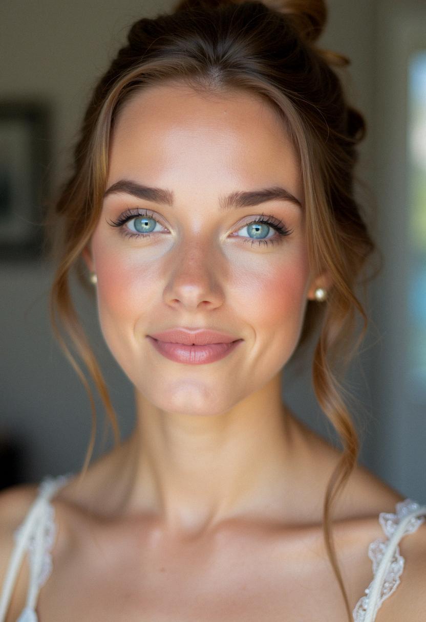 simple prom makeup for blue eyes