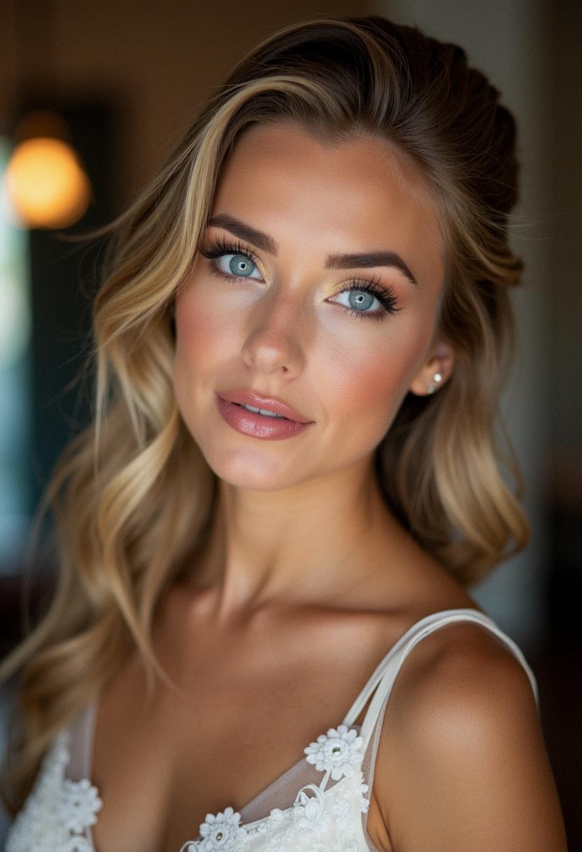 simple prom makeup for blue eyes