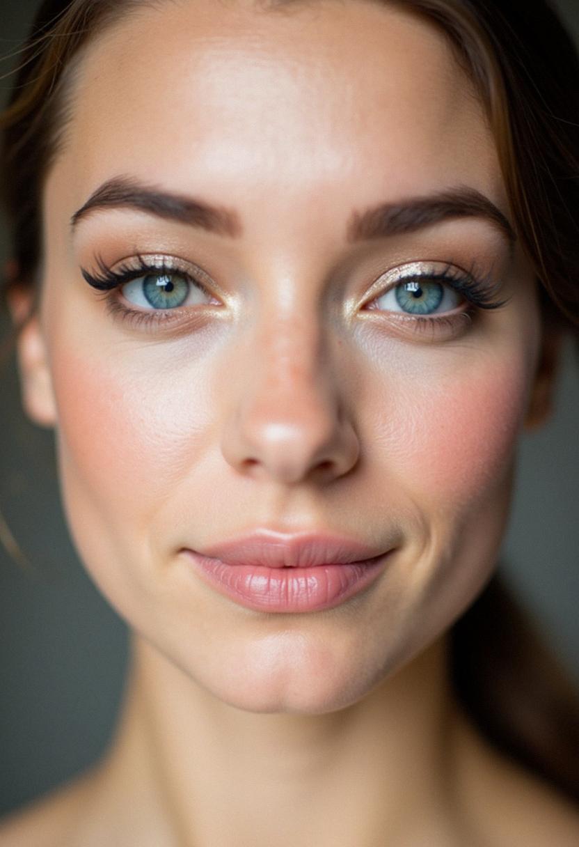 simple prom makeup for blue eyes
