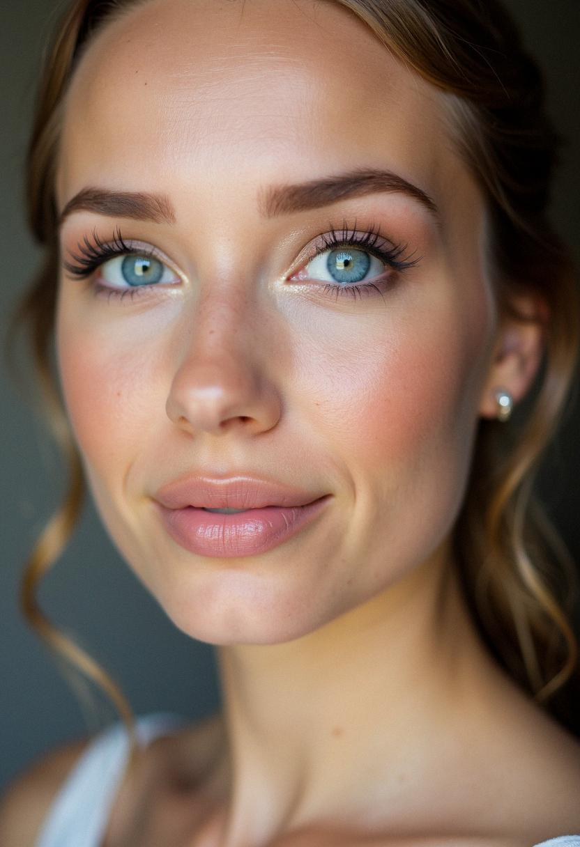 simple prom makeup for blue eyes