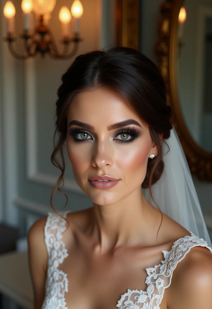 smokey eye bridal makeup