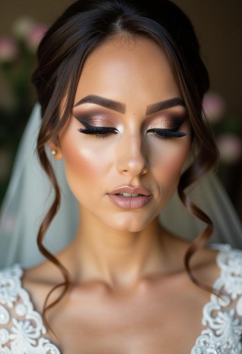 smokey eye bridal makeup