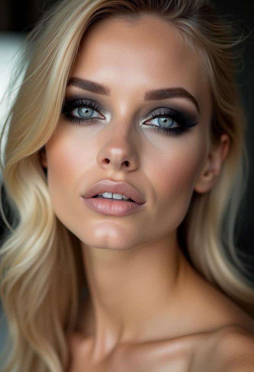 smokey eye makeup for blondes