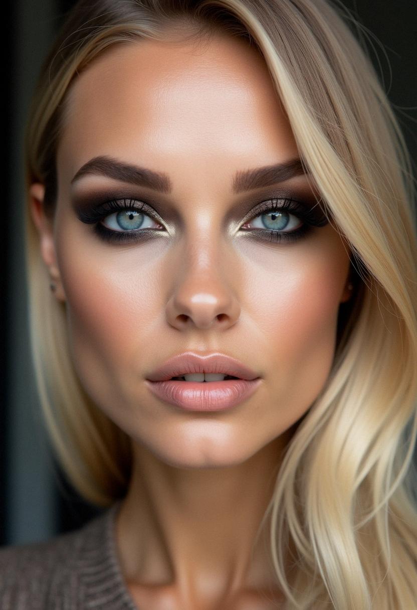 smokey eye makeup for blondes