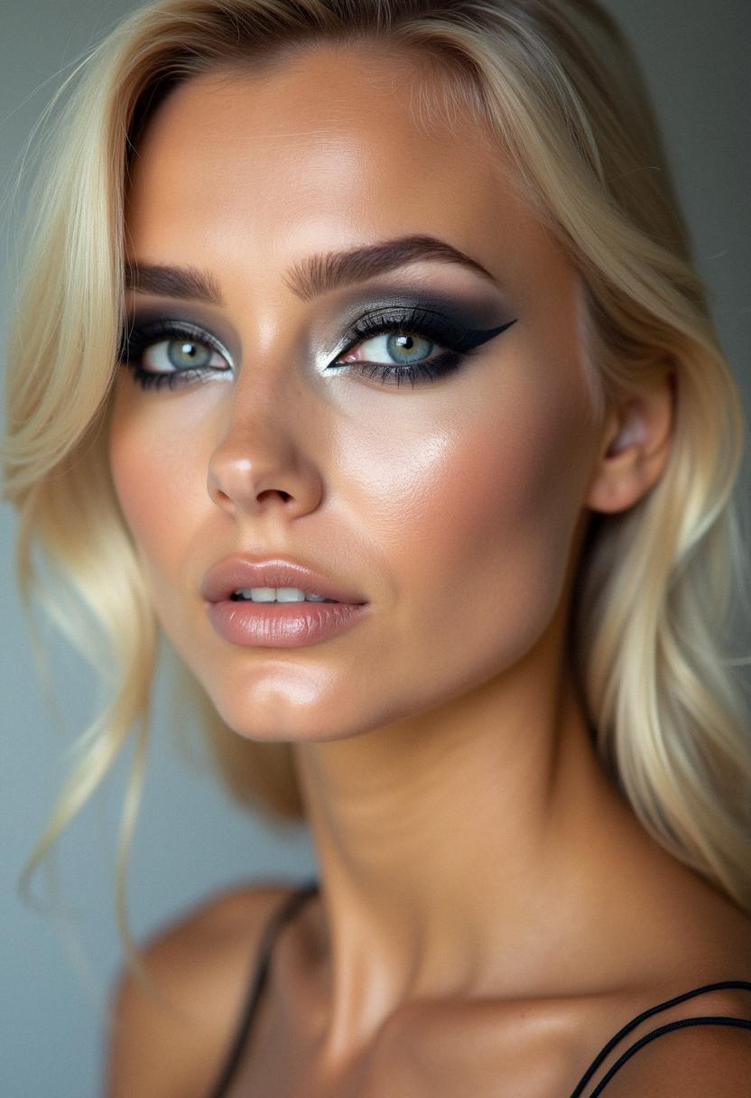 smokey eye makeup for blondes