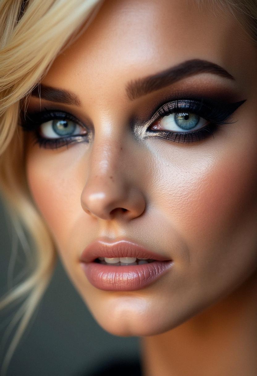 smokey eye makeup for blondes