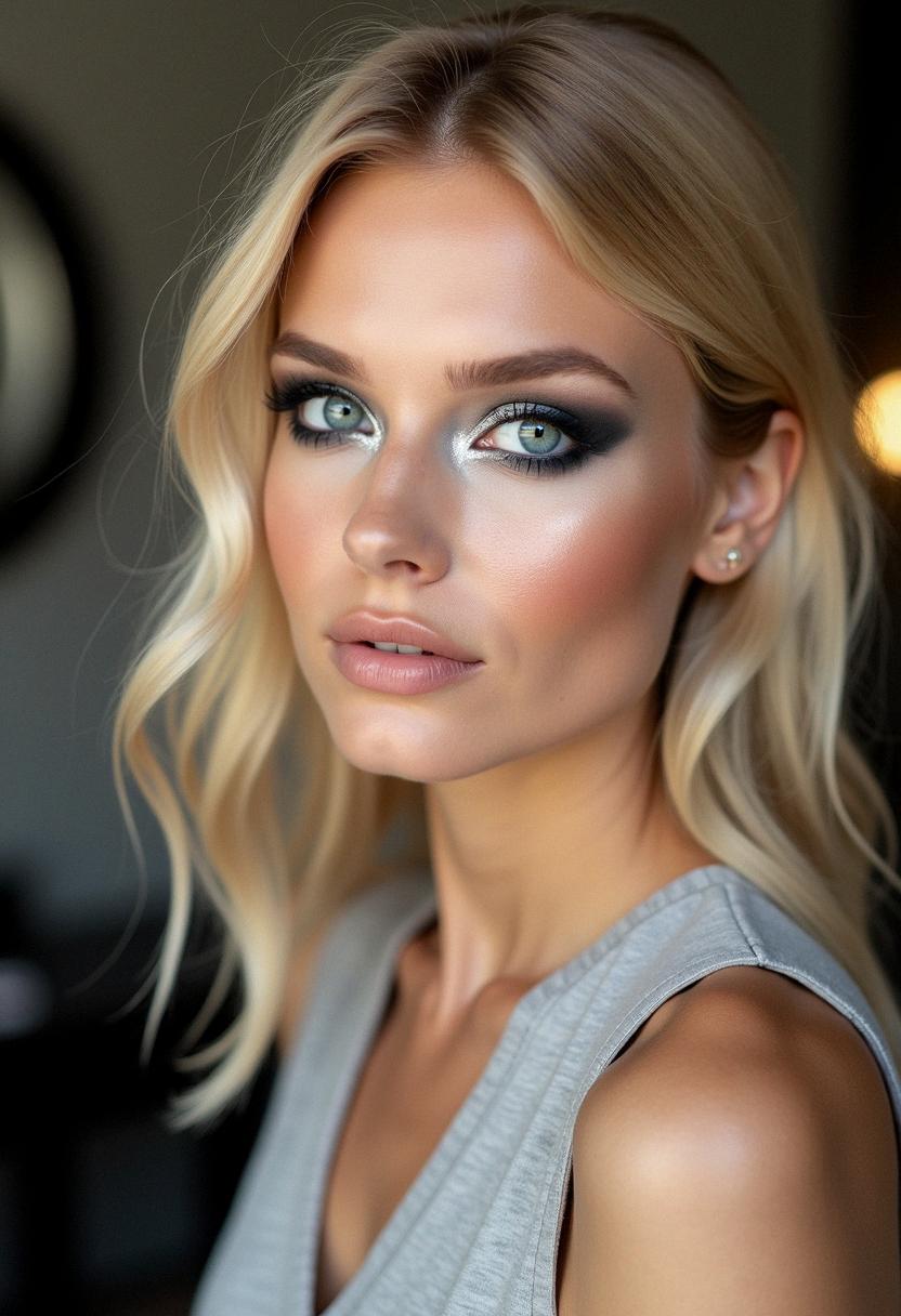 smokey eye makeup for blondes
