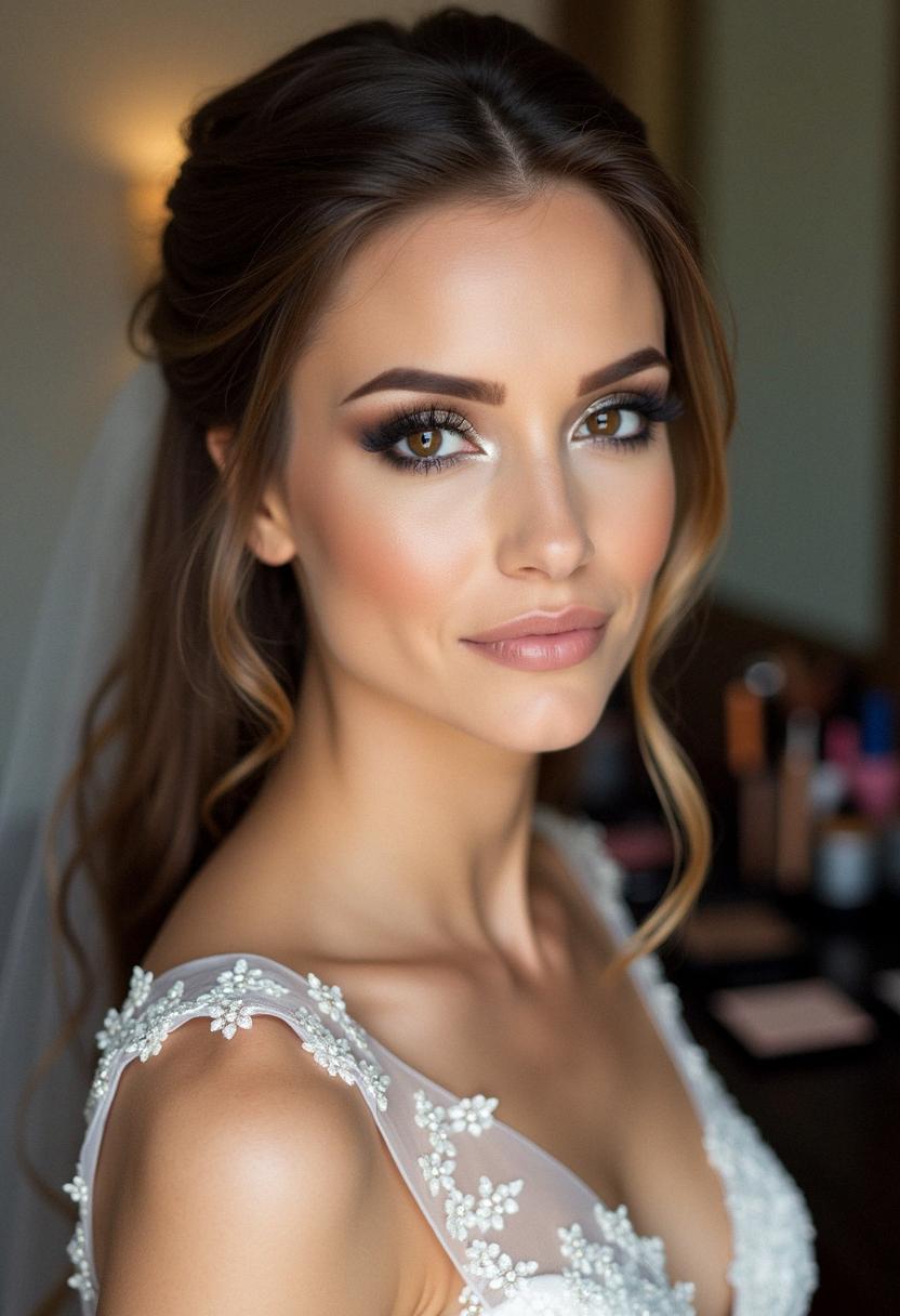 smokey eye wedding makeup