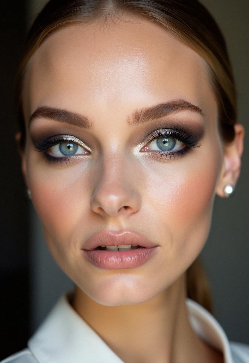 smoky makeup for blue eyes