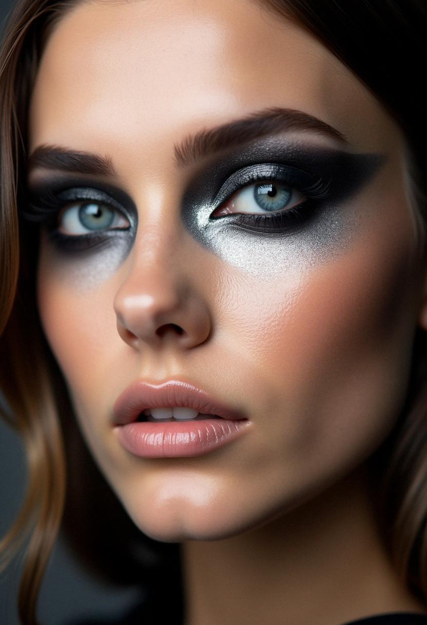 smoky makeup for blue eyes