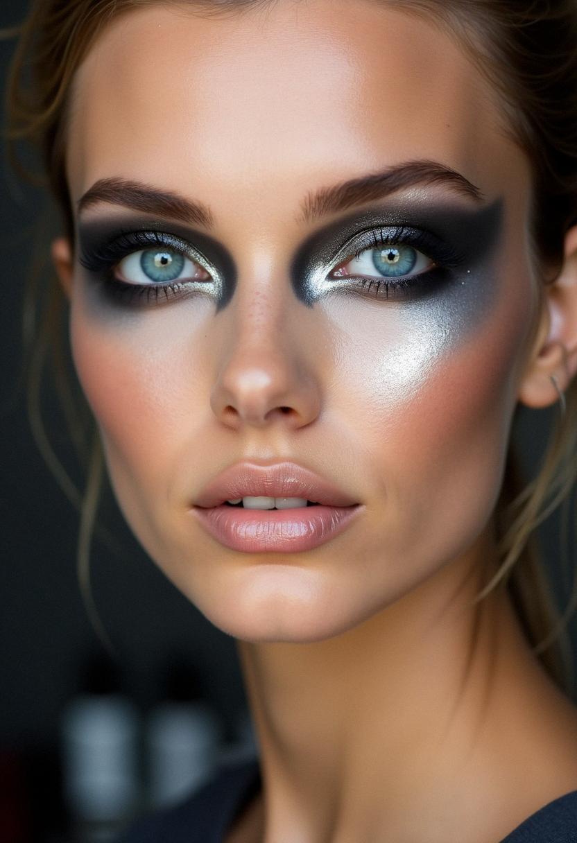 smoky makeup for blue eyes