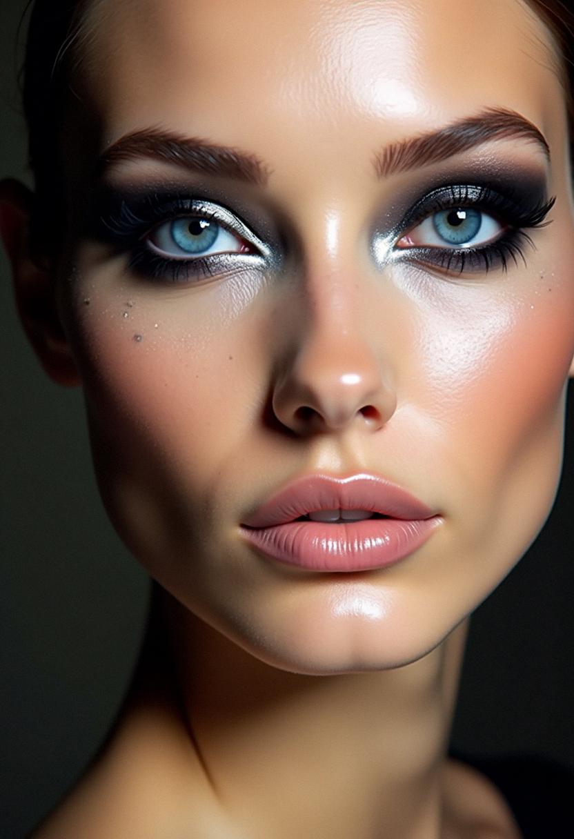 smoky makeup for blue eyes