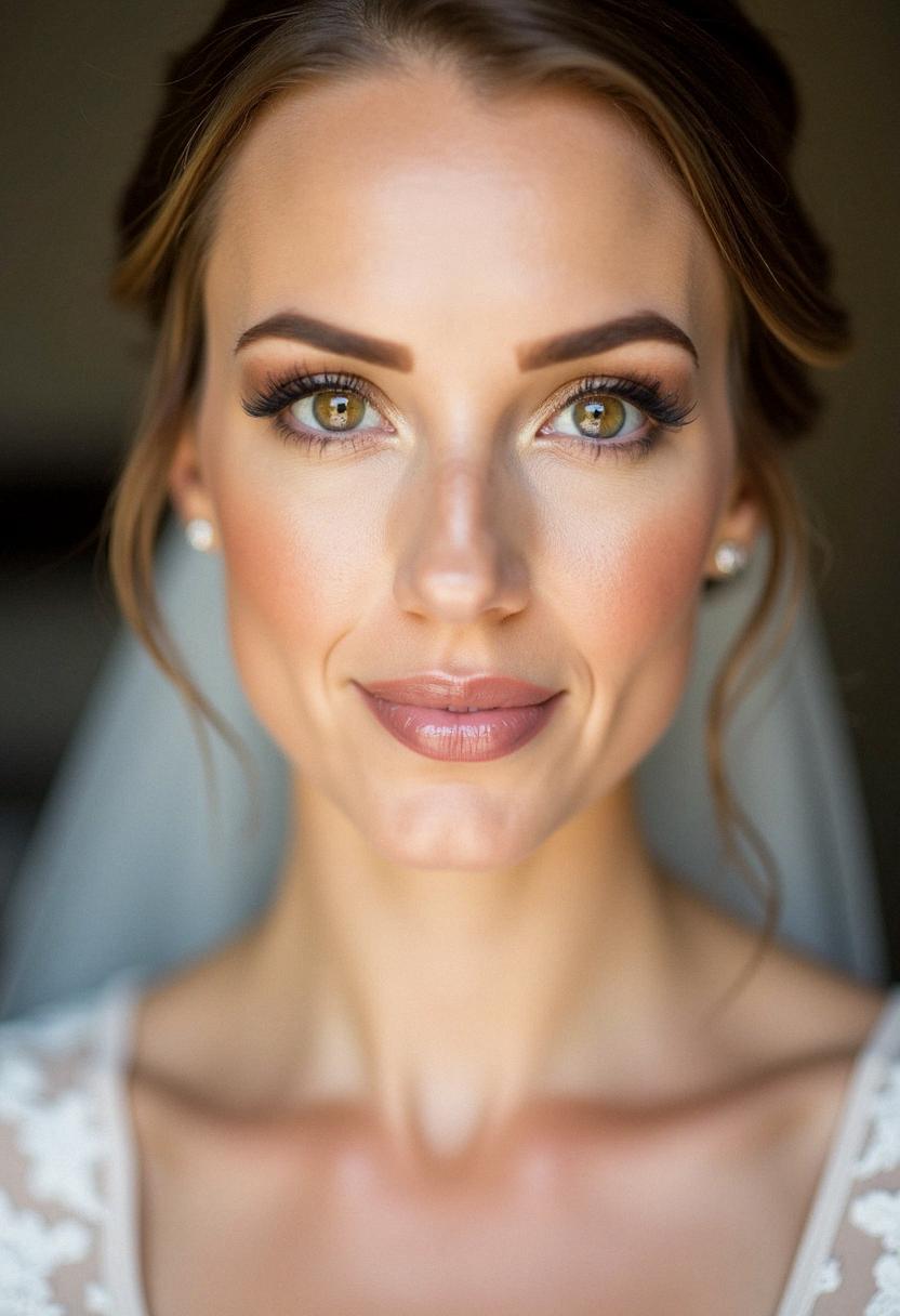 soft bridal makeup hazel eyes