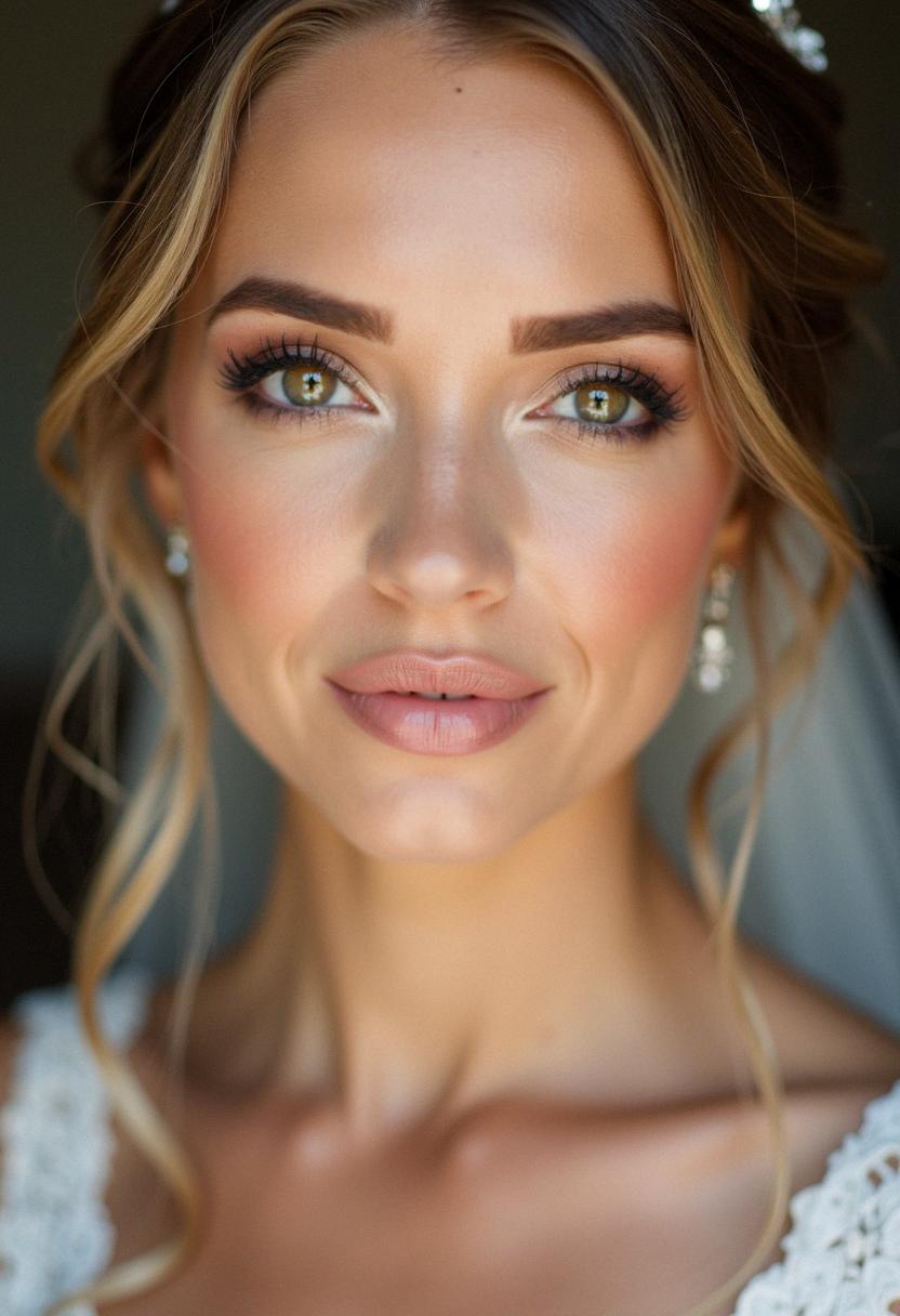 soft bridal makeup hazel eyes