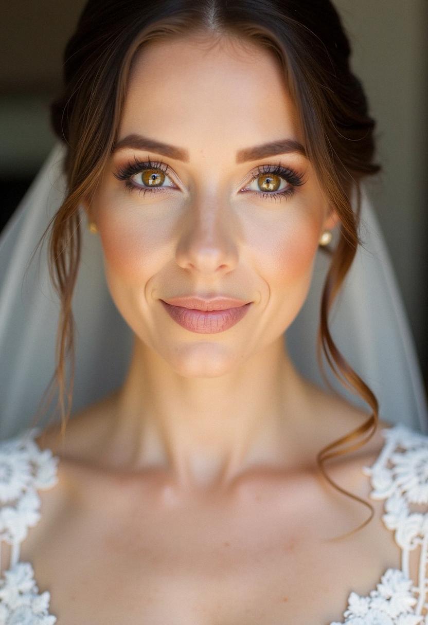 soft bridal makeup hazel eyes