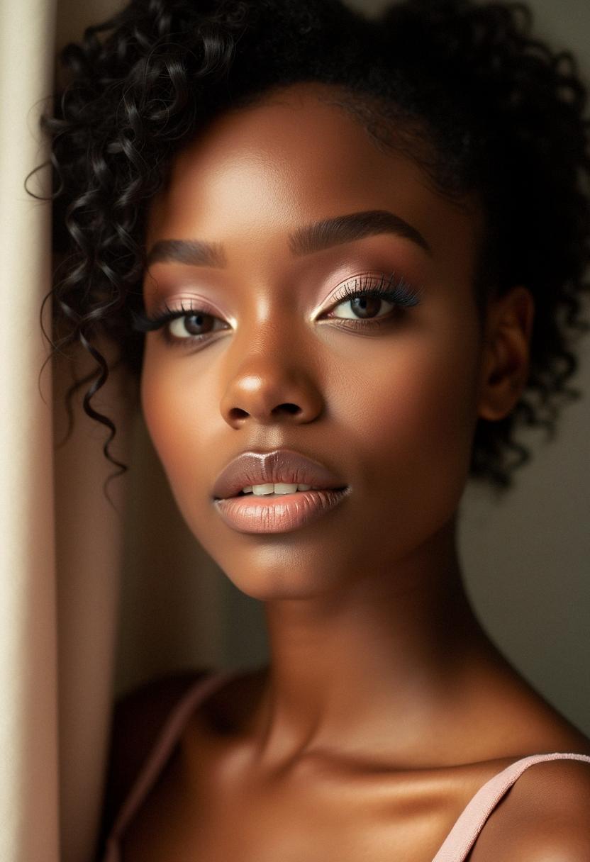soft glam birthday makeup dark skin