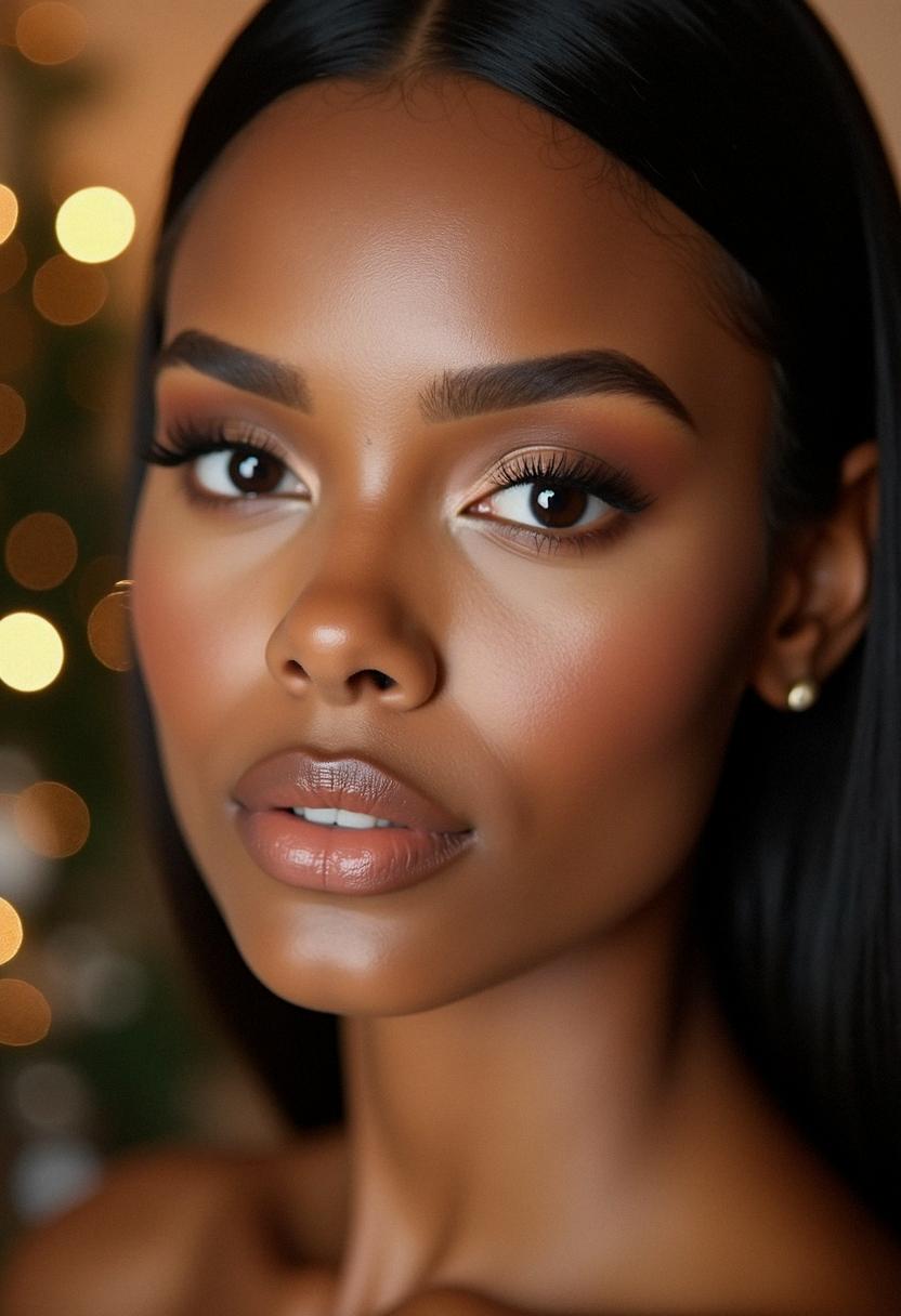 soft glam birthday makeup dark skin