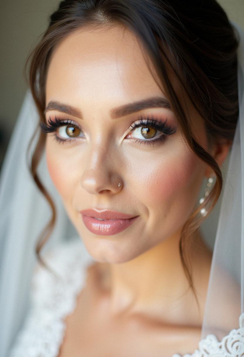 soft glam bridal makeup brown eyes