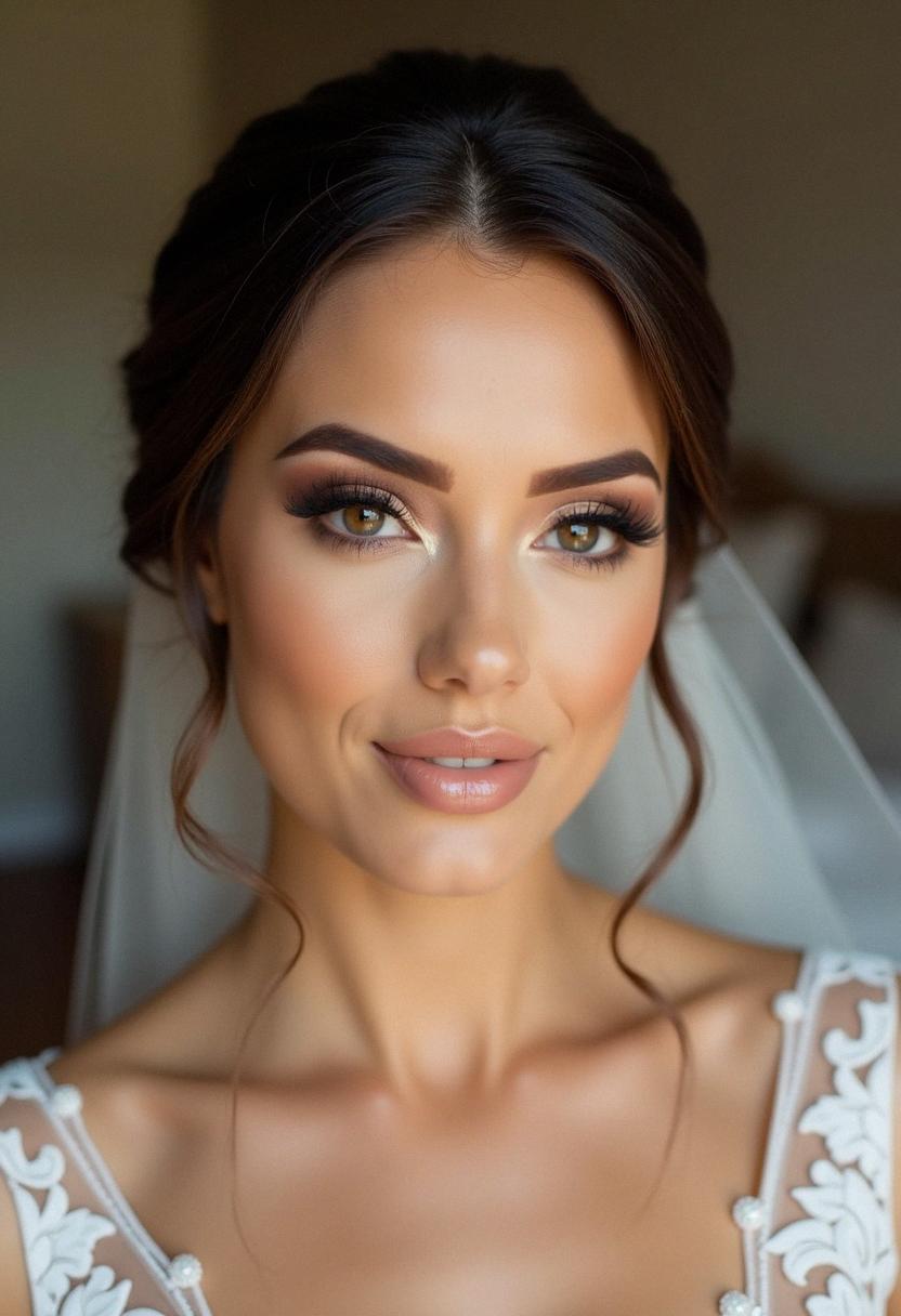 soft glam bridal makeup brown eyes