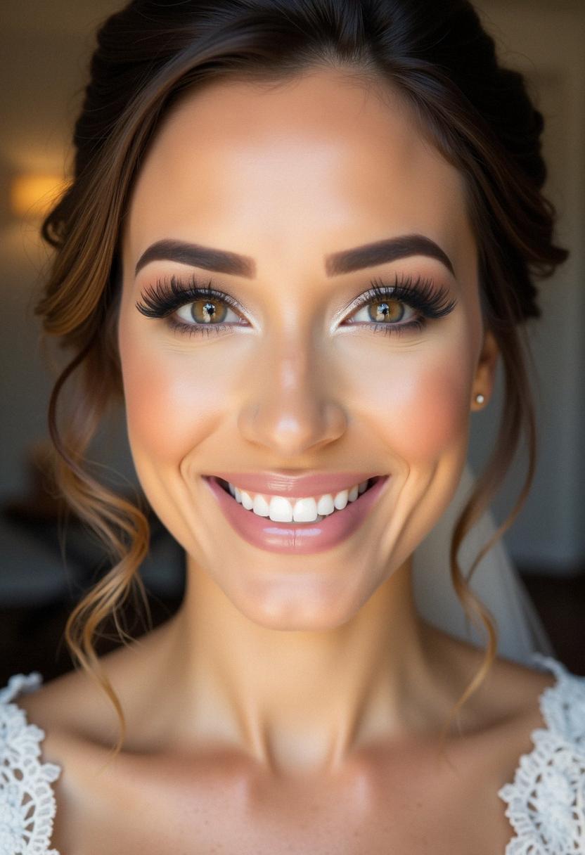 soft glam bridal makeup brown eyes