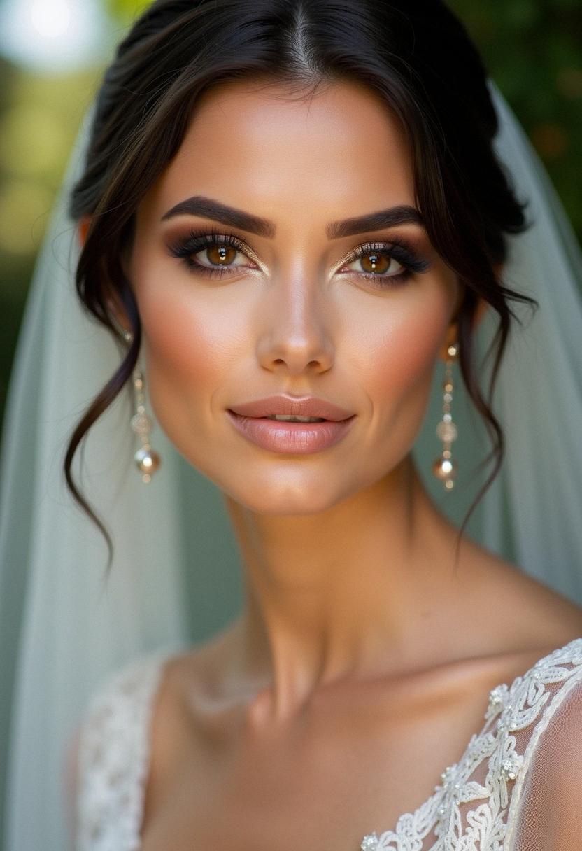 soft glam bridal makeup brown eyes