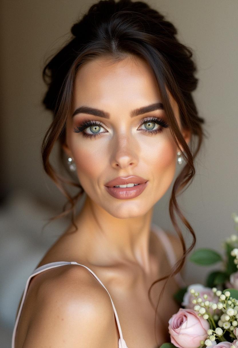 soft glam makeup bridesmaid
