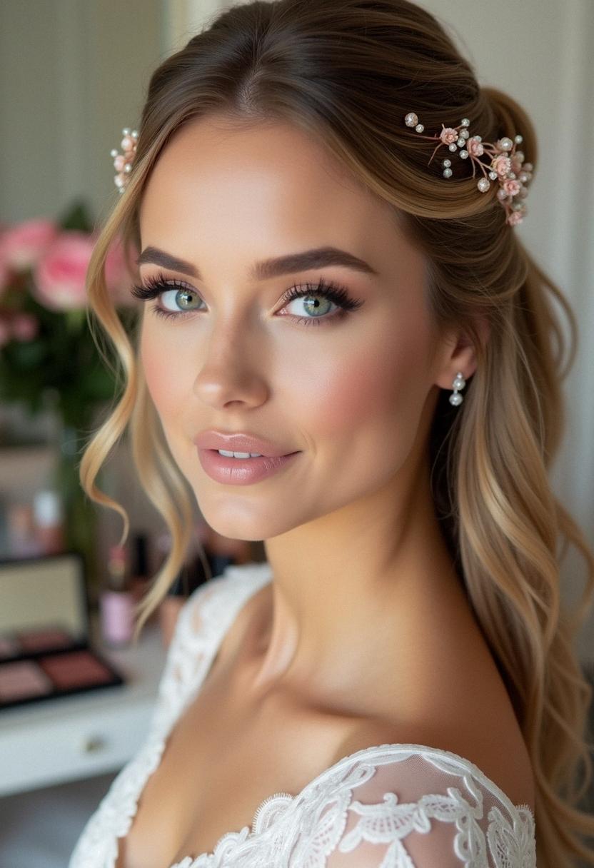 soft glam makeup bridesmaid