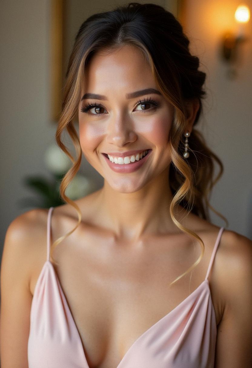soft glam makeup bridesmaid