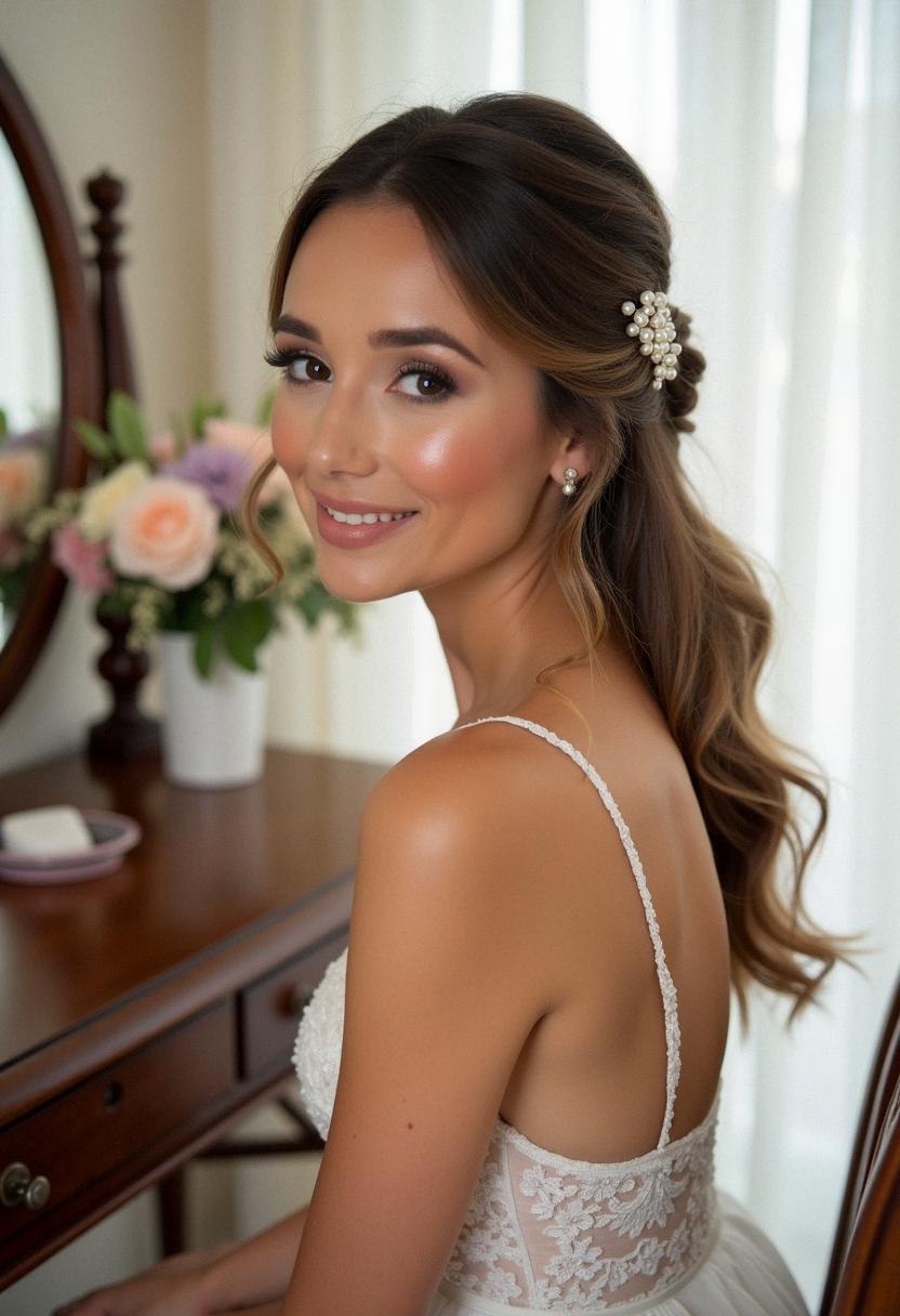 soft glam makeup bridesmaid