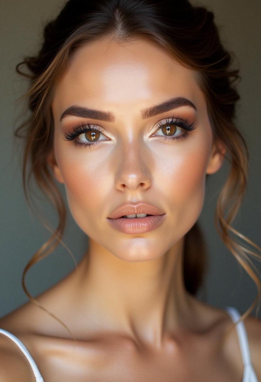 soft glam makeup brown eyes