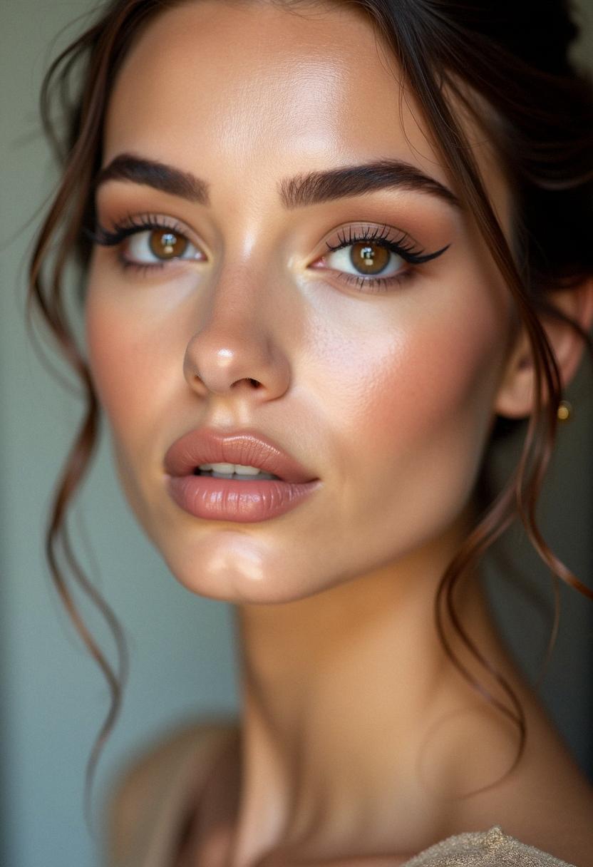 soft glam makeup brown eyes