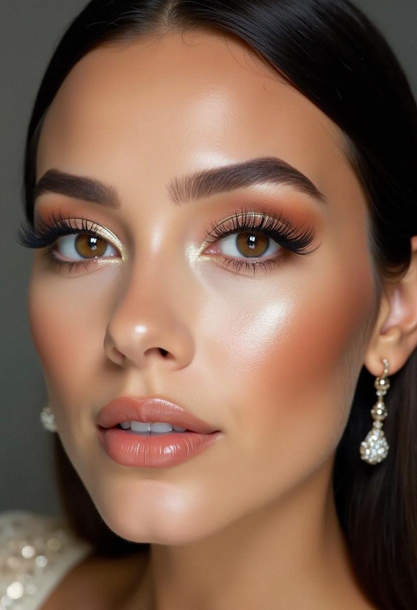soft glam makeup brown eyes